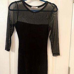 Black Mesh Top Sweater dress
